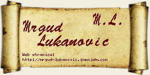 Mrgud Lukanović vizit kartica